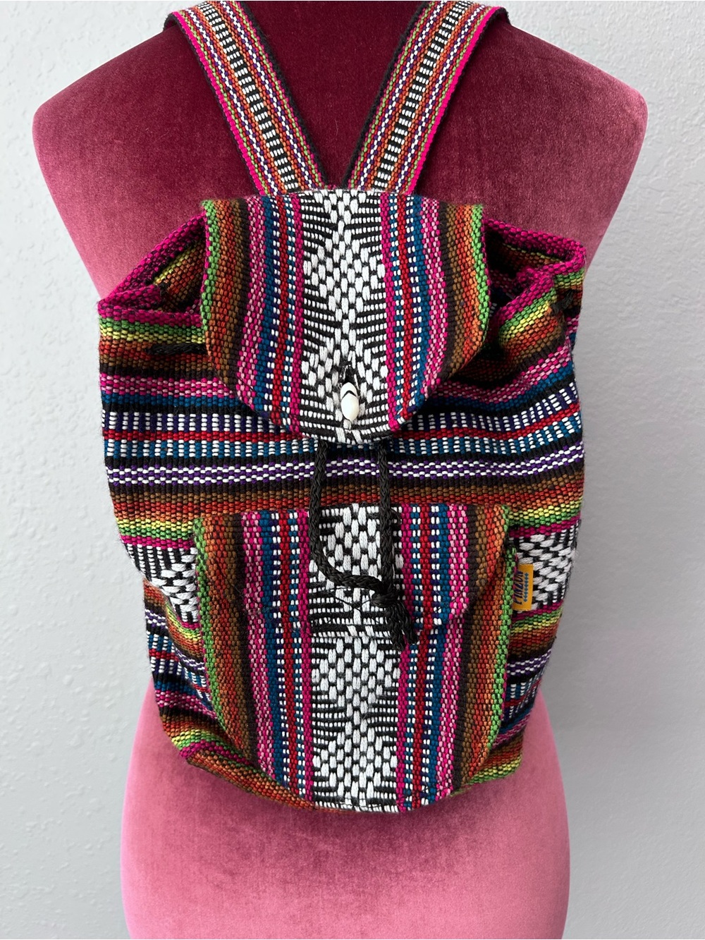 Pinzon Multicolor Festival Backpack Made in Mexico - Picture 11 of 14